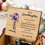 Braver, Stronger, Smarter, Loved - Personalized Custom Music Box - Gift For Granddaughters - 1