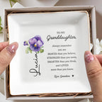 Always Remember You Are Braver - Personalized Custom Jewelry Dish - Gift For Granddaughters - 6