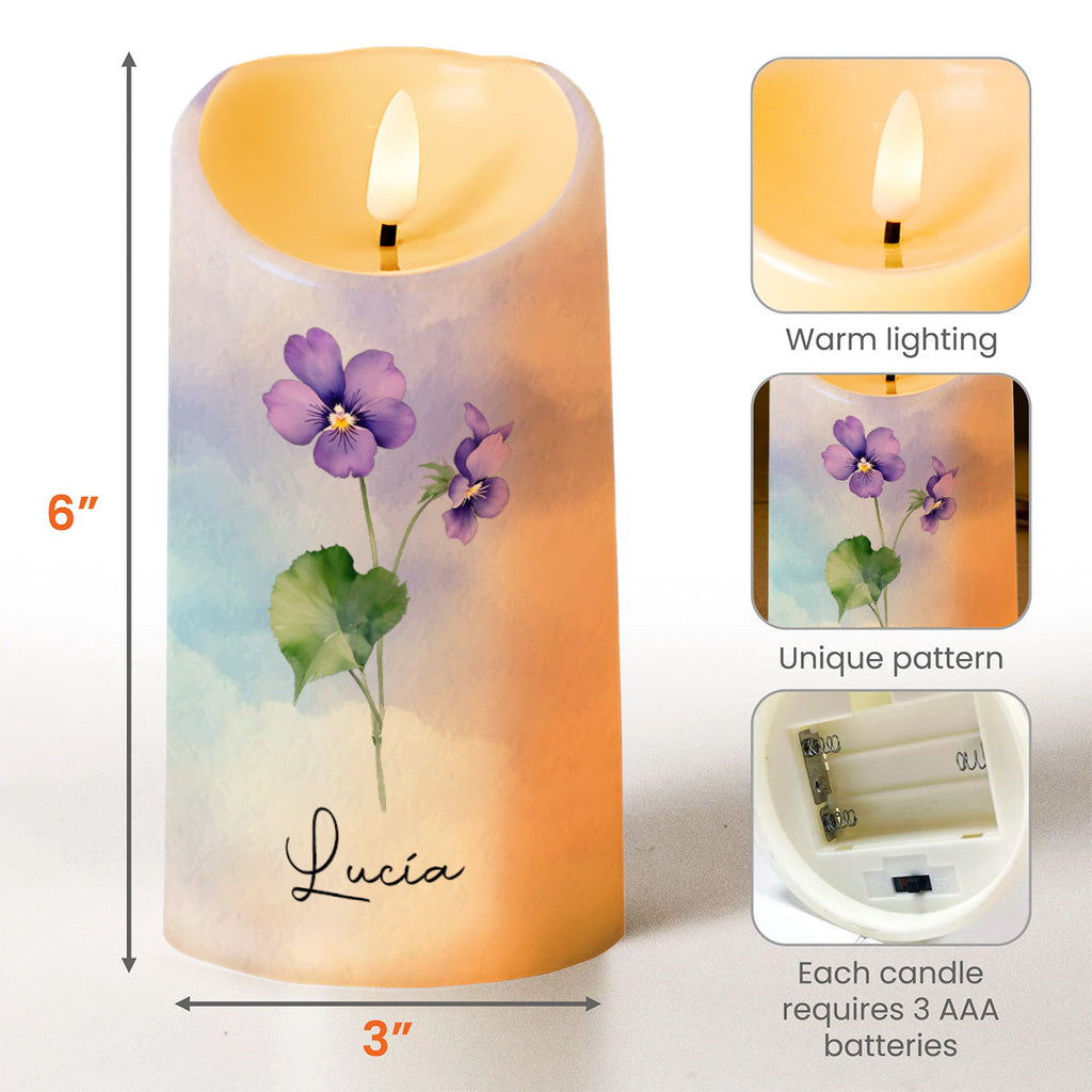 Straighten Your Crown - Granddaughter Personalized Custom LED Candle - Gift For Family - 3