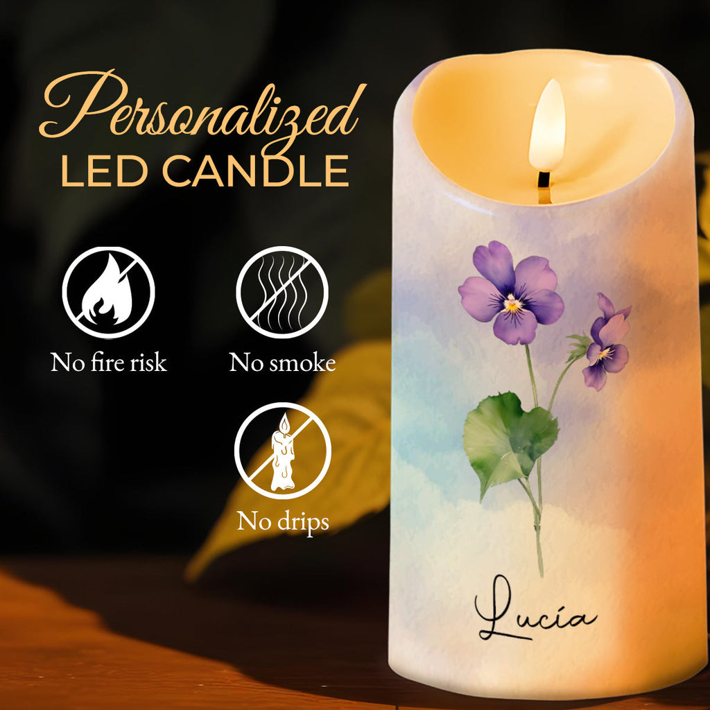 Straighten Your Crown - Granddaughter Personalized Custom LED Candle - Gift For Family - 4