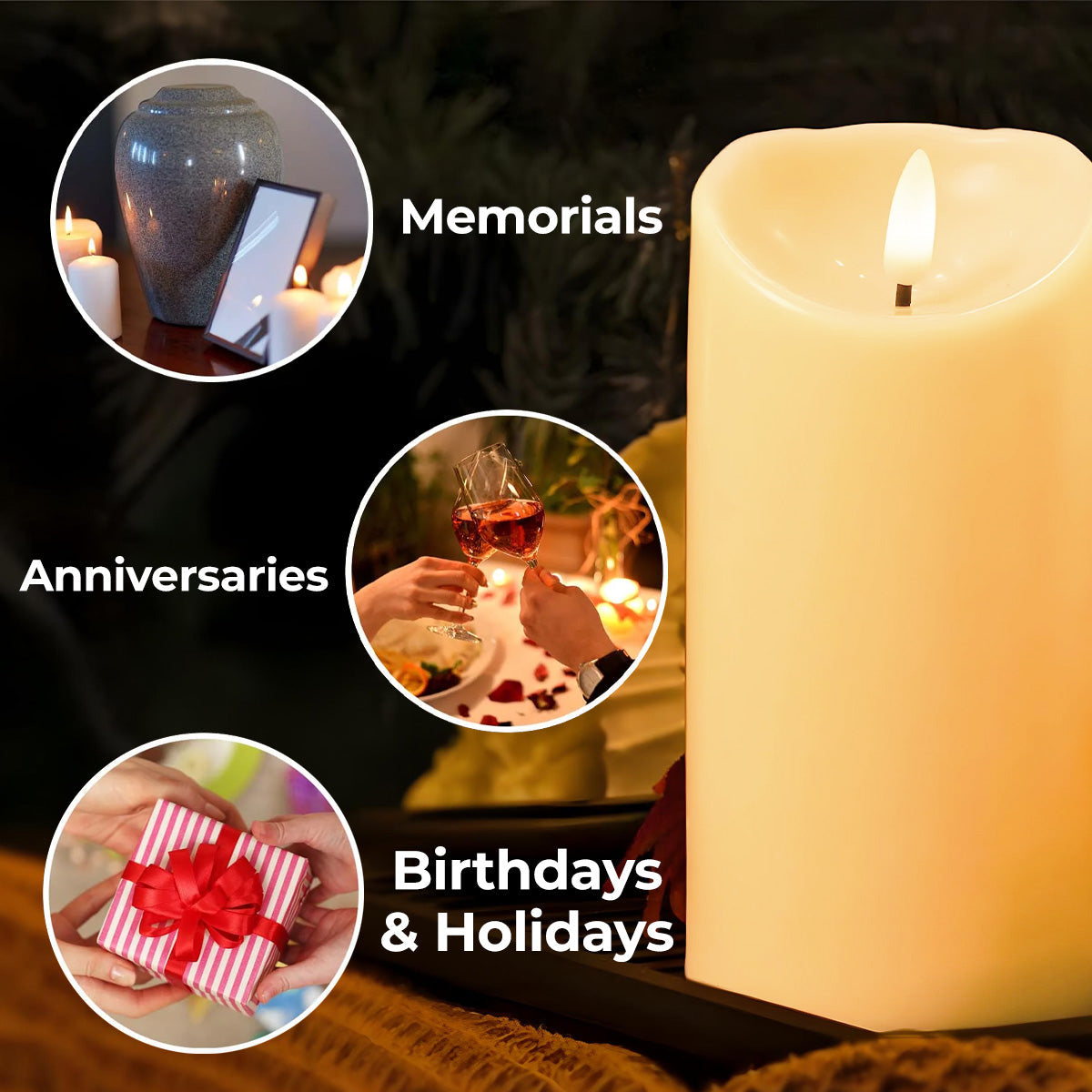 Straighten Your Crown - Granddaughter Personalized Custom LED Candle - Gift For Family - 5