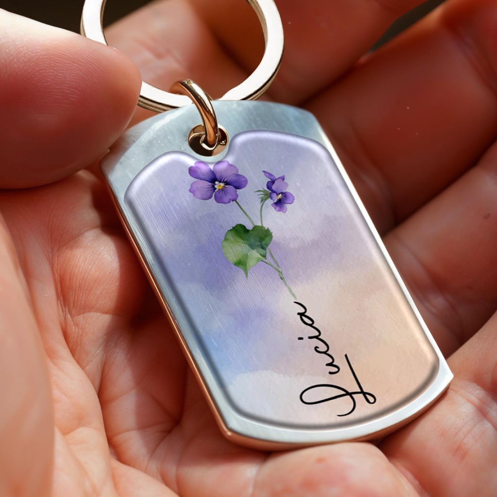 Straighten Your Crown - Inspirational Personalized Custom Keychain - Gift For Granddaughters - 4