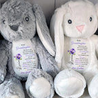 Personalized "To My Granddaughter" Stuffed Bunny - Custom Plush Toy Rabbit with Comfort Message - Cute Keepsake Gift for Granddaughters - 8