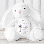 Personalized "To My Granddaughter" Stuffed Bunny - Custom Plush Toy Rabbit with Comfort Message - Cute Keepsake Gift for Granddaughters - 3