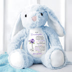 Personalized "To My Granddaughter" Stuffed Bunny - Custom Plush Toy Rabbit with Comfort Message - Cute Keepsake Gift for Granddaughters - 4