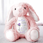 Personalized "To My Granddaughter" Stuffed Bunny - Custom Plush Toy Rabbit with Comfort Message - Cute Keepsake Gift for Granddaughters - 1