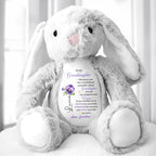 Personalized "To My Granddaughter" Stuffed Bunny - Custom Plush Toy Rabbit with Comfort Message - Cute Keepsake Gift for Granddaughters - 5