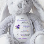 Personalized "To My Granddaughter" Stuffed Bunny - Custom Plush Toy Rabbit with Comfort Message - Cute Keepsake Gift for Granddaughters - 2