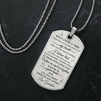 To My Granddaughter Love You Forever Flower Necklace,Personalized Custom Dog Tag Necklace,Gift For Granddaughters - 6