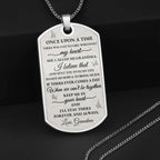 To My Granddaughter Love You Forever Flower Necklace,Personalized Custom Dog Tag Necklace,Gift For Granddaughters - 8