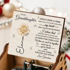Custom "To My Granddaughter" Wooden Music Box - Personalized Vintage Keepsake Gift for Granddaughters, Girls - Birthday, Christmas Present - 3
