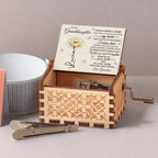 Custom "To My Granddaughter" Wooden Music Box - Personalized Vintage Keepsake Gift for Granddaughters, Girls - Birthday, Christmas Present - 8