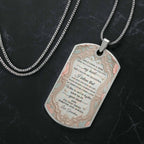 To My Granddaughter Flower Necklace, Dog Tag Necklace, Gift For Her - 4