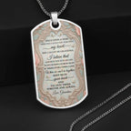 To My Granddaughter Flower Necklace, Dog Tag Necklace, Gift For Her - 6