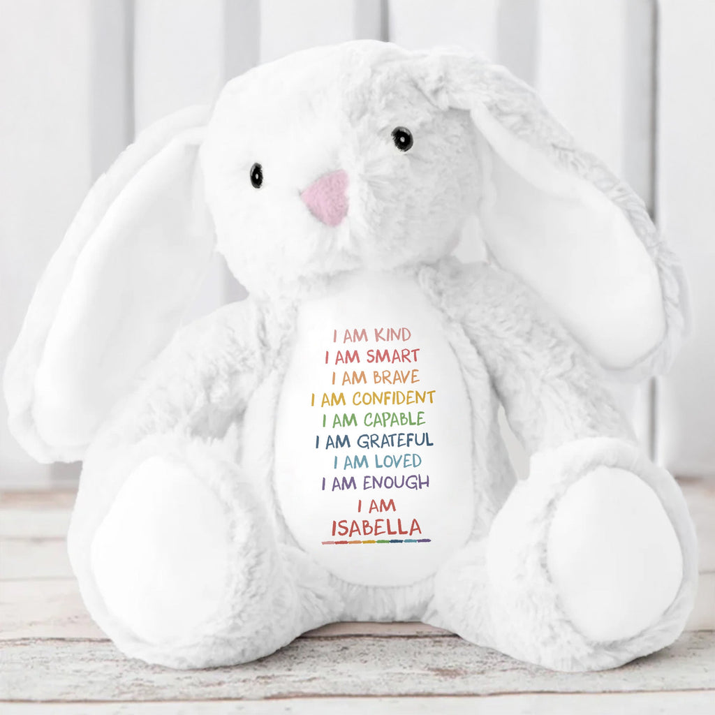 I Am Kind, I Am Smart, I Am Brave, Stuffed Bunny, Gift For Daughters - 4