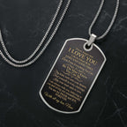 Personalized "To My Grandson" Dog Tag Necklace - Custom Stainless Steel Military Pendant Jewelry - Graduation, Birthday Gift for Grandson - 4