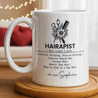 Personalized "Hairapist Miracle Worker" Coffee Mug - Custom 11oz Ceramic Cup - Funny Gift for Hair Stylists, Hairdressers, Cosmetologists - 4