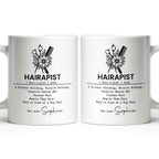 Personalized "Hairapist Miracle Worker" Coffee Mug - Custom 11oz Ceramic Cup - Funny Gift for Hair Stylists, Hairdressers, Cosmetologists - 15