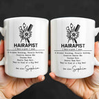 Personalized "Hairapist Miracle Worker" Coffee Mug - Custom 11oz Ceramic Cup - Funny Gift for Hair Stylists, Hairdressers, Cosmetologists - 6