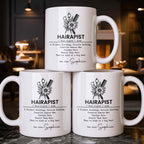 Personalized "Hairapist Miracle Worker" Coffee Mug - Custom 11oz Ceramic Cup - Funny Gift for Hair Stylists, Hairdressers, Cosmetologists - 8