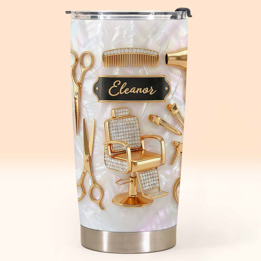"Mastering The Art Of Style" 20oz Tumbler - Stainless Steel Personalized Travel Coffee Mug - Gift for Hair Stylists, Barbers, Hairdressers - 3