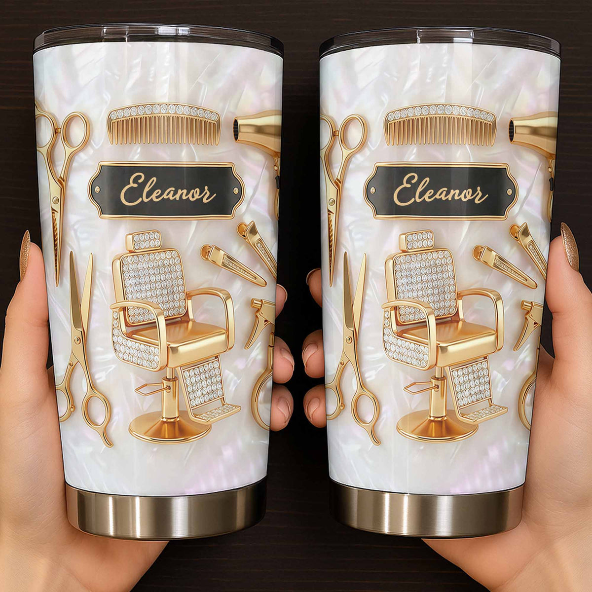 "Mastering The Art Of Style" 20oz Tumbler - Stainless Steel Personalized Travel Coffee Mug - Gift for Hair Stylists, Barbers, Hairdressers - 5