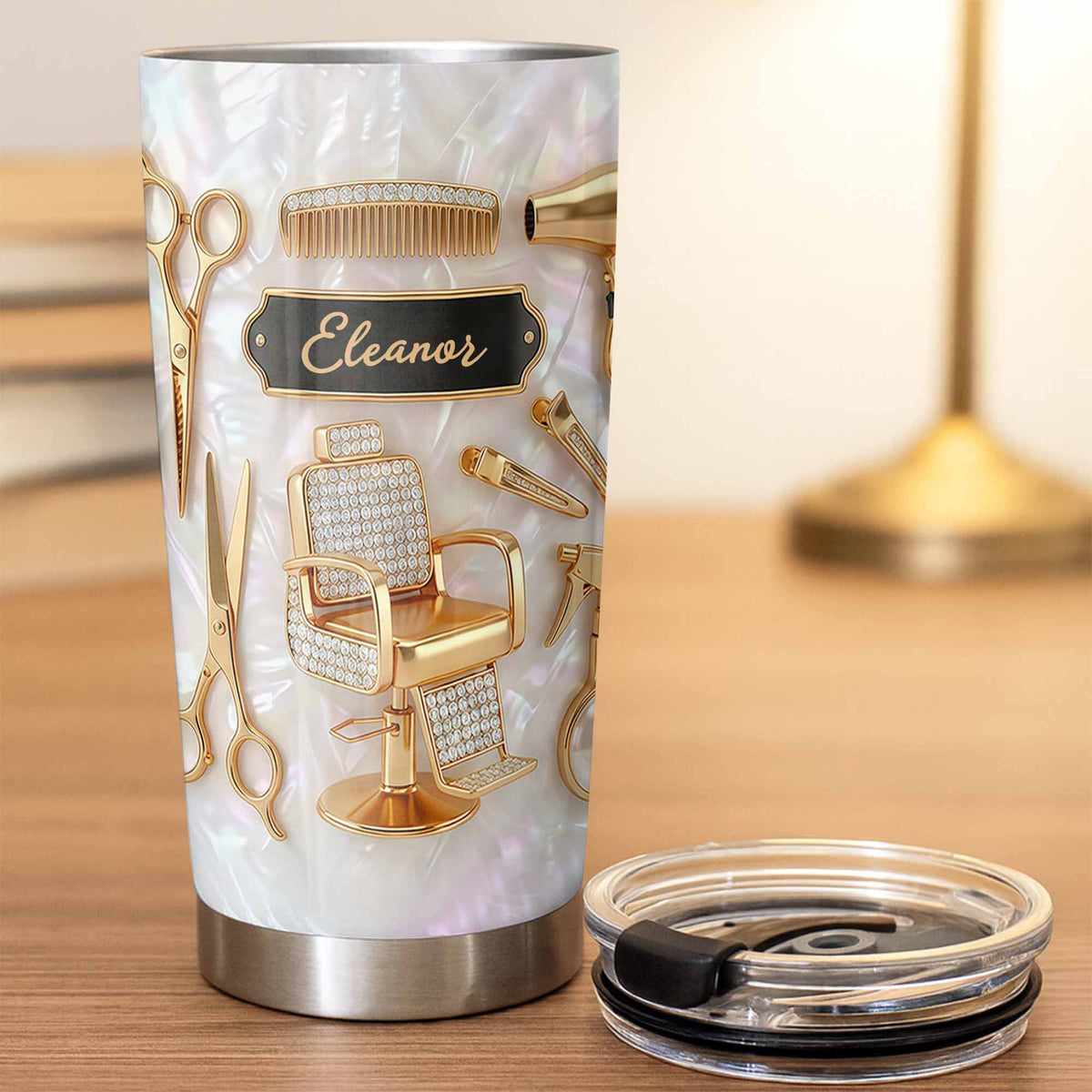"Mastering The Art Of Style" 20oz Tumbler - Stainless Steel Personalized Travel Coffee Mug - Gift for Hair Stylists, Barbers, Hairdressers - 6