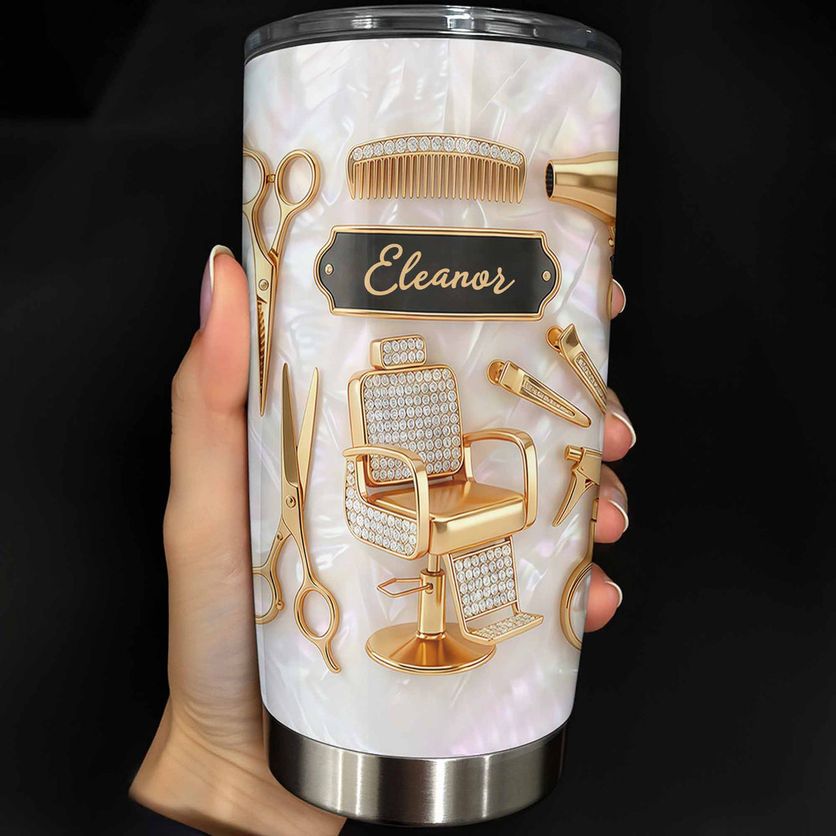"Mastering The Art Of Style" 20oz Tumbler - Stainless Steel Personalized Travel Coffee Mug - Gift for Hair Stylists, Barbers, Hairdressers - 1