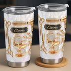 "Mastering The Art Of Style" 20oz Tumbler - Stainless Steel Personalized Travel Coffee Mug - Gift for Hair Stylists, Barbers, Hairdressers - 7