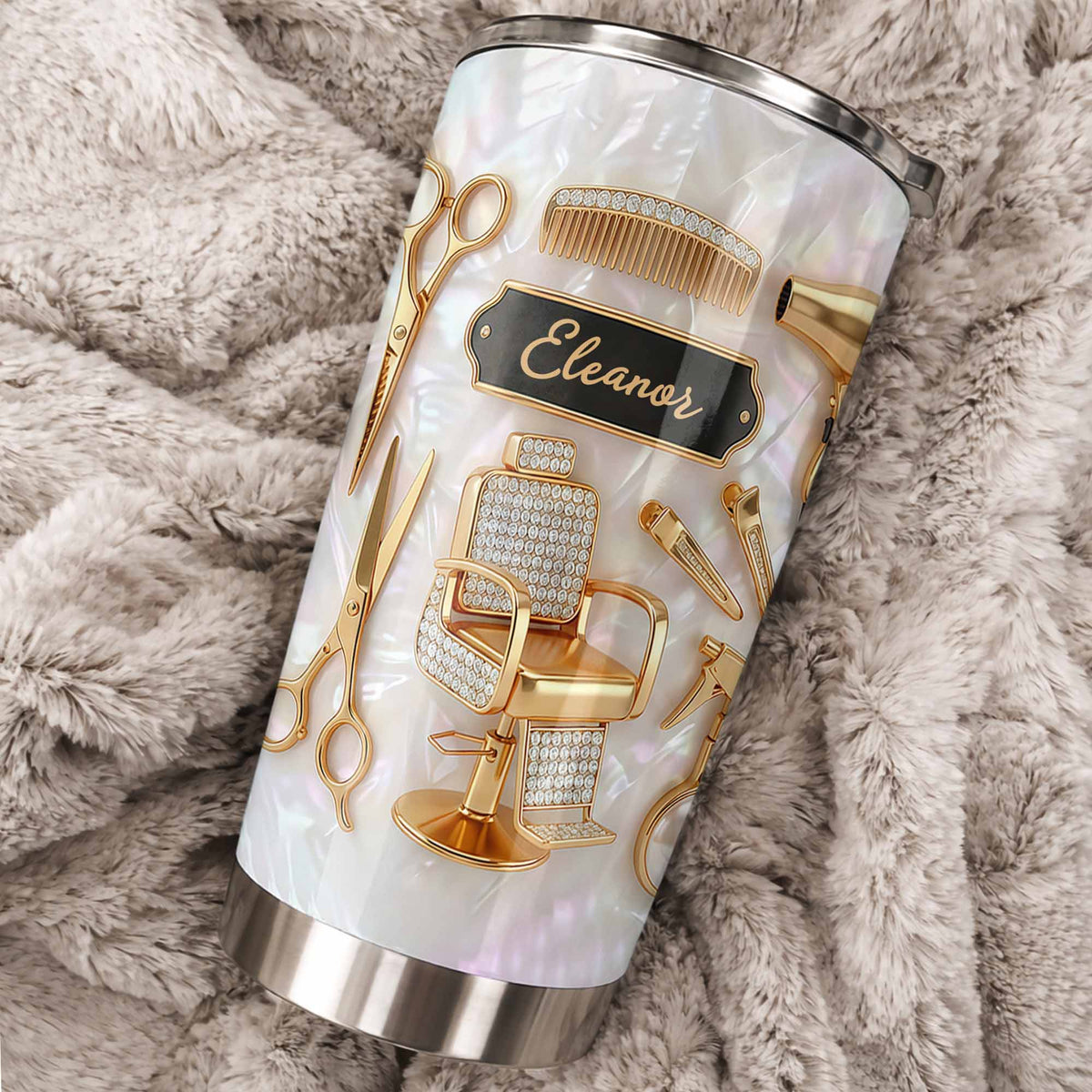 "Mastering The Art Of Style" 20oz Tumbler - Stainless Steel Personalized Travel Coffee Mug - Gift for Hair Stylists, Barbers, Hairdressers - 8