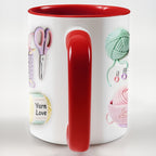 Celebrate Your Yarn Love With Yarn Balls And Crochet Hooks, Personalized Custom Accent Mug, Gift For Crafters And Creative Souls - 6