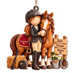 Ride Dream Roam, Personalized Custom Wood Ornament, Gift For Horse Lovers - 13