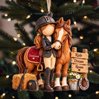 Ride Dream Roam, Personalized Custom Wood Ornament, Gift For Horse Lovers - 4