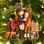 Ride Dream Roam, Personalized Custom Wood Ornament, Gift For Horse Lovers - 5