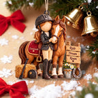 Ride Dream Roam, Personalized Custom Wood Ornament, Gift For Horse Lovers - 8