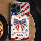 America's 250th Bow, Personalized Clear Phone Case, Gift For Her - 1