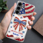 America's 250th Bow, Personalized Clear Phone Case, Gift For Her - 5