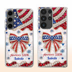 America's 250th Bow, Personalized Clear Phone Case, Gift For Her - 6
