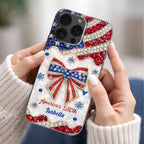 America's 250th Bow, Personalized Clear Phone Case, Gift For Her - 7