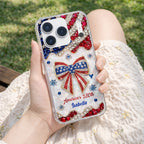 America's 250th Bow, Personalized Clear Phone Case, Gift For Her - 12