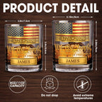 Custom "We the People 250 Years of Freedom" Whiskey Glass - Personalized 11oz Patriotic Rocks Cup - Independence Day Gift for Men - 4