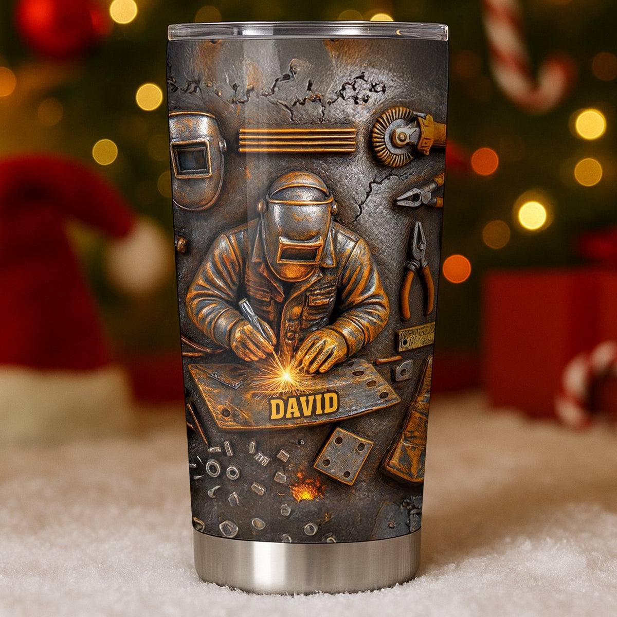 Gift For Welders Showcasing Craftsmanship and Tools,Stainless Steel Tumbler,Gift For Handyman - 5
