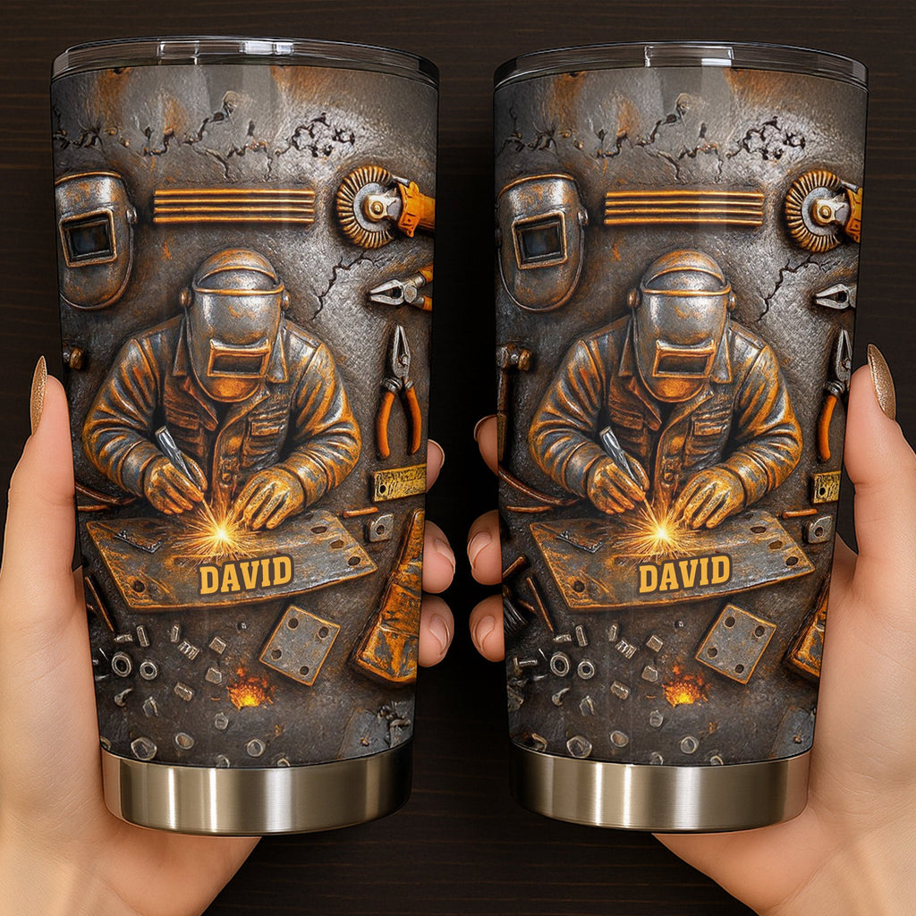 Gift For Welders Showcasing Craftsmanship and Tools,Stainless Steel Tumbler,Gift For Handyman - 2