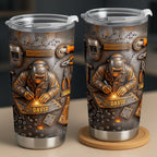 Gift For Welders Showcasing Craftsmanship and Tools,Stainless Steel Tumbler,Gift For Handyman - 8