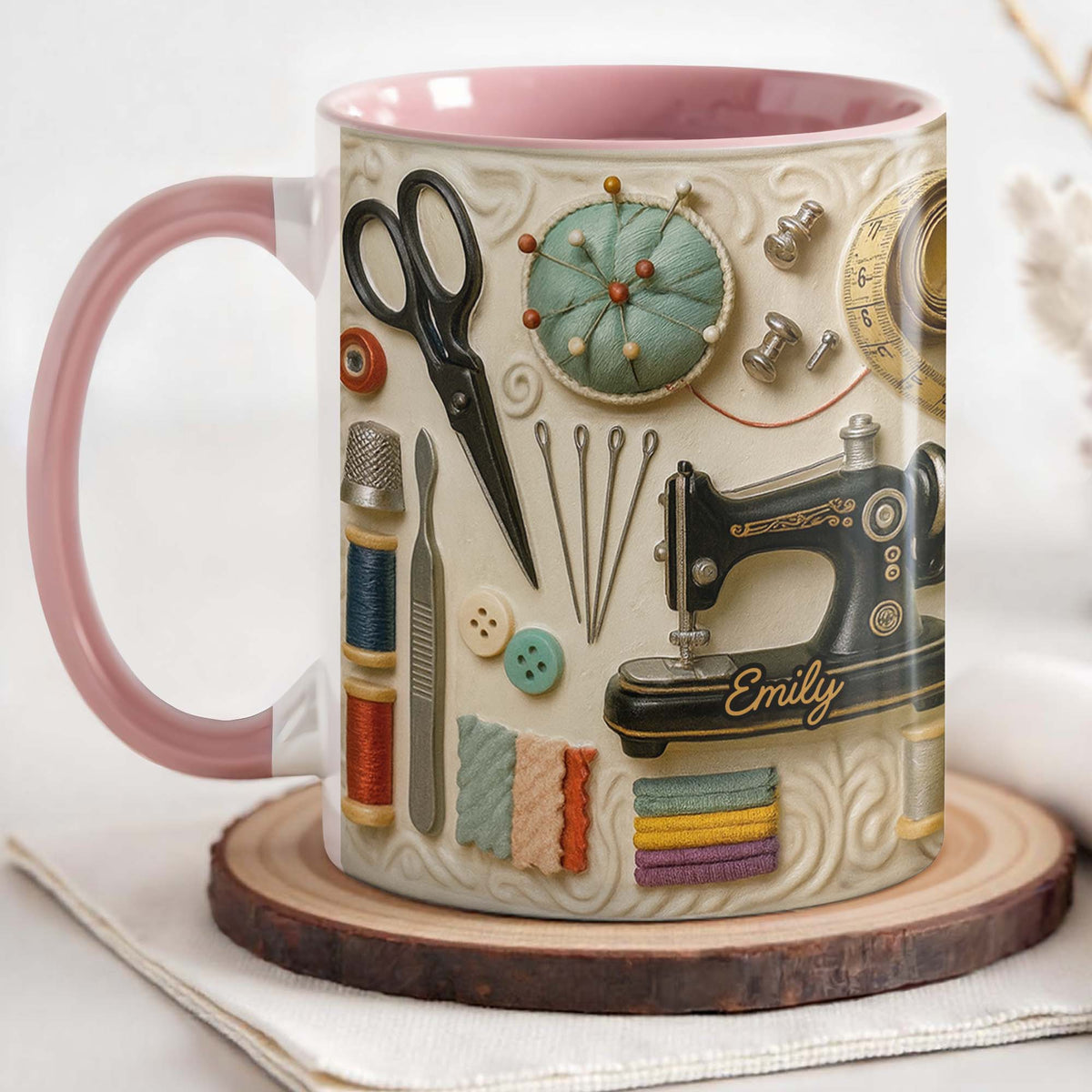 Perfect Gift For Creative Souls With Sewing Theme,Custom Accent Mug,Gift For Crafters - 5
