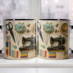 Perfect Gift For Creative Souls With Sewing Theme,Custom Accent Mug,Gift For Crafters - 6