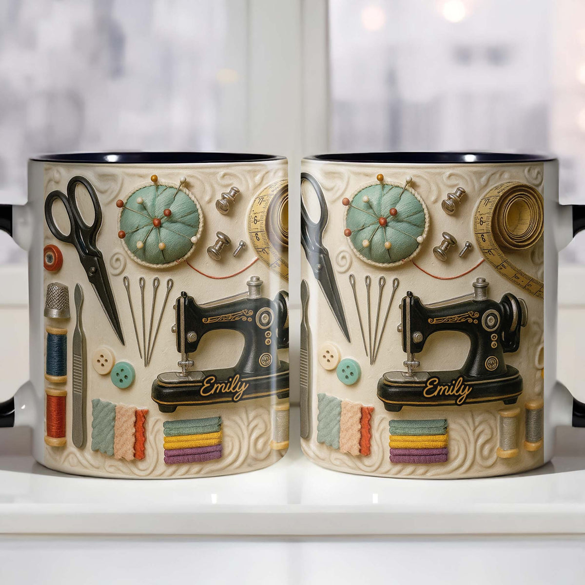 Perfect Gift For Creative Souls With Sewing Theme,Custom Accent Mug,Gift For Crafters - 6