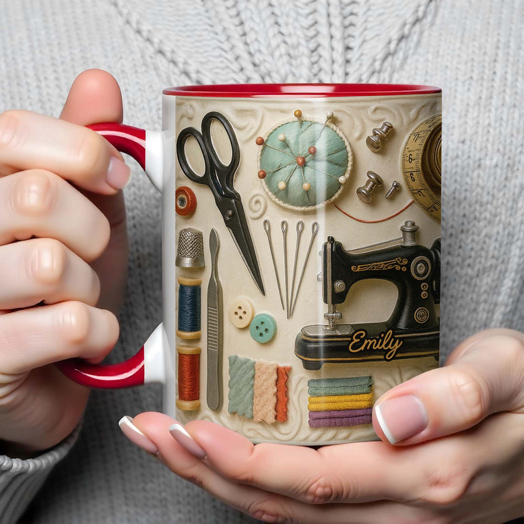 Perfect Gift For Creative Souls With Sewing Theme,Custom Accent Mug,Gift For Crafters - 7