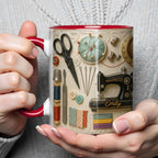 Perfect Gift For Creative Souls With Sewing Theme,Custom Accent Mug,Gift For Crafters - 7