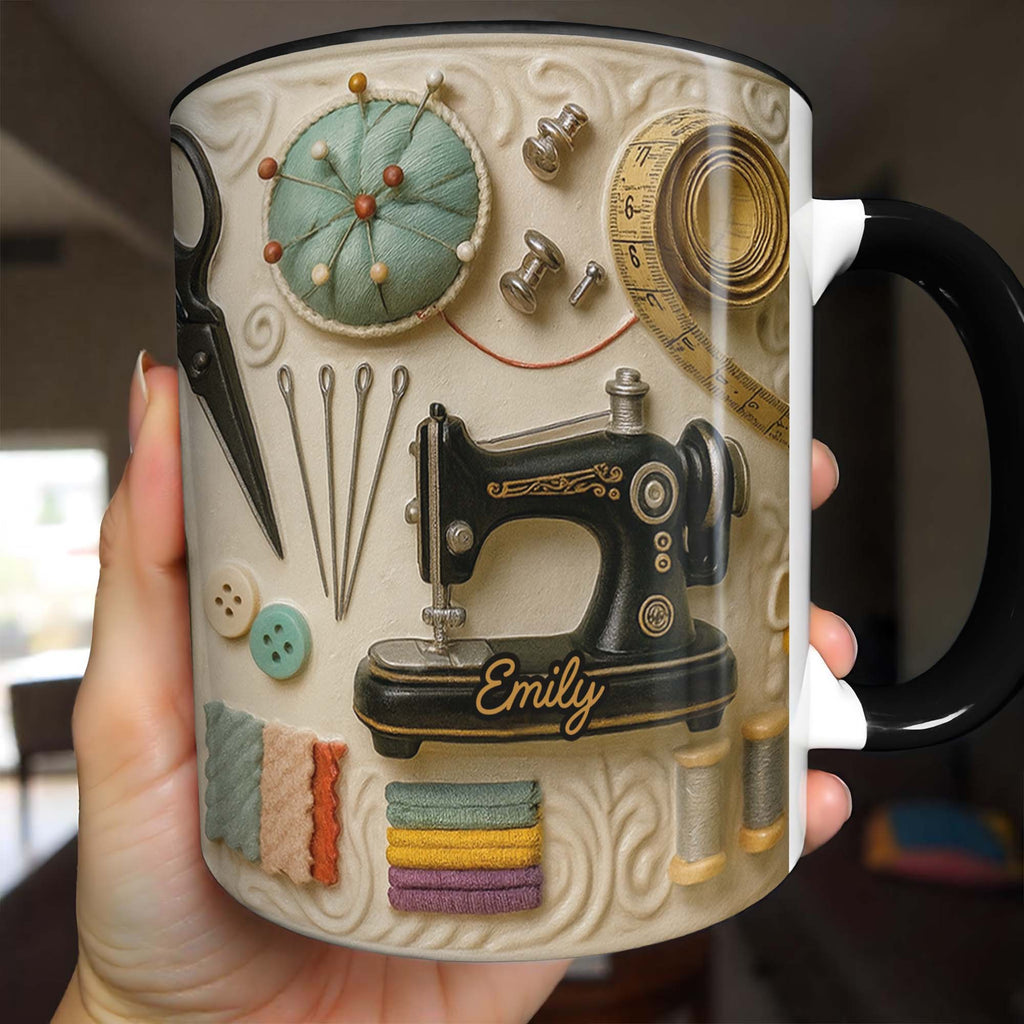 Perfect Gift For Creative Souls With Sewing Theme,Custom Accent Mug,Gift For Crafters - 2